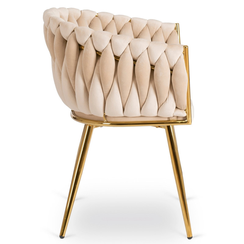 Кресло Ont- CAPI кремовый велюр