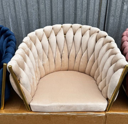 Кресло Ont- CAPI кремовый велюр