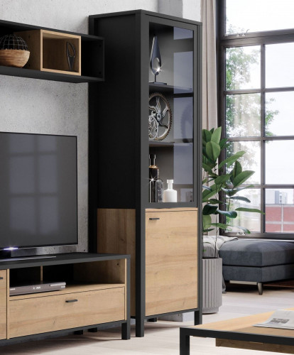 Комплект в гостиную Forte HIGH ROCK (дуб ривьера/черный)