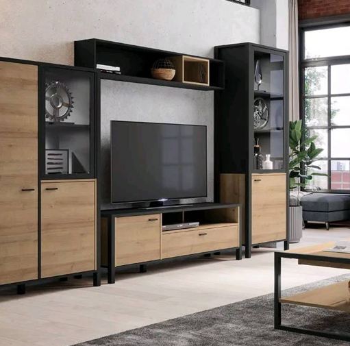 Комплект в гостиную Forte HIGH ROCK (дуб ривьера/черный)