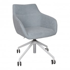 Кресло офисное мягкое модерн NL- WENNS серый