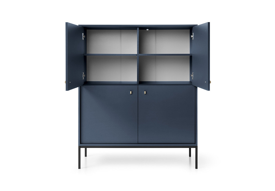 Комод PIASKI MONO DARK BLUE MK104, ДСП, 104х125х39см