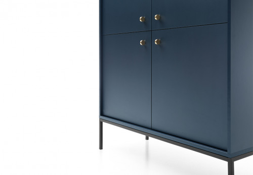 Комод PIASKI MONO DARK BLUE MK104, ДСП, 104х125х39см