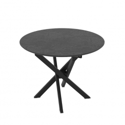 Стол 95/125х95 см Art-Deco EXM- RUTA темно-серый с фактурой матовый МДФ+HPL   