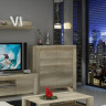Тумба RTV + Полка PIASKI SKY SRTV155 + P155, ЛДСП/ЛМДФ, 155х50х47см/155х20х22см