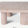 Стол кофейный CRV- Juan, Travertine top and base 80 см