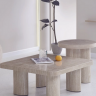 Стол кофейный CRV- Juan, Travertine top and base 80 см