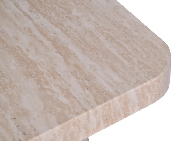 Стол кофейный CRV- Juan, Travertine top and base 80 см