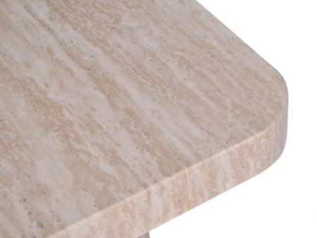 Стол кофейный CRV- Juan, Travertine top and base 80 см