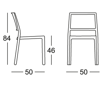 Стул уличный VLL- SCAB Kate 2341 (светло-серый, светло-голубой, зеленый)​