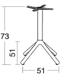 База для стола VLL- SCAB Nemo Fixed 5060 H73 (белый)