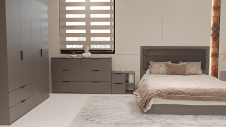 Комплект спальни ViA- Сити СП-2 (кровать, шкаф, комод, тумбы 2 шт)