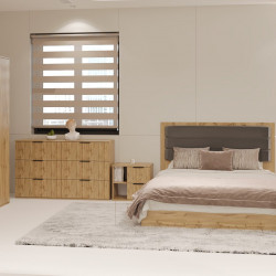 Комплект спальни ViA- Сити СП-2 (кровать, шкаф, комод, тумбы 2 шт)