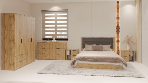 Комплект спальни ViA- Сити СП-2 (кровать, шкаф, комод, тумбы 2 шт)