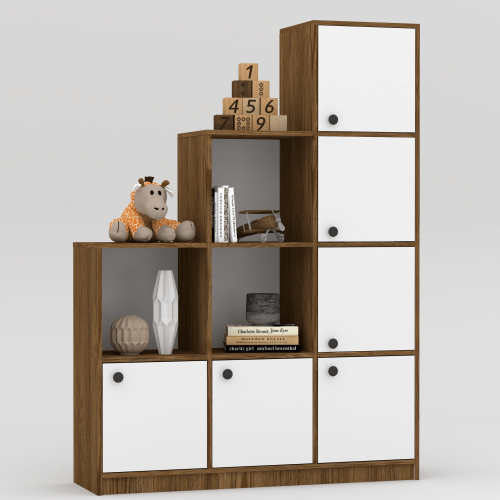 Стеллаж детский 166х120х35 см KOD- ШК-ст-детский (белый фасад)