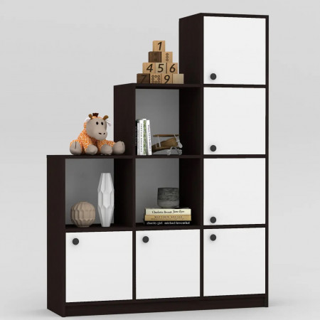 Стеллаж детский 166х120х35 см KOD- ШК-ст-детский (белый фасад)