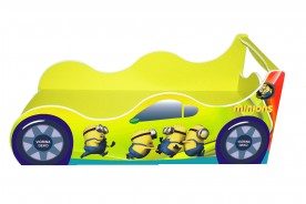 Кровать машина VRN- «Миньон желтый» Д-0009 серии «Драйв» 