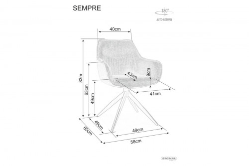 Комплект обеденный SIGNAL: раздвижной стол Diuna Ceramic NOIR DESIRE (черный мат) + 5 стульев Sempre Brego(беж) 