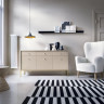 Комод Perfect Home Моно/Mono 3-дверный с 3 ящиками, золотые ножки MKSZ154 Беж песочный