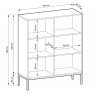 Комод высокий Perfect Home Nova 2-дверный с золотыми ножками K104 Кашемир