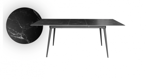 Стол обеденный модерн super premium ceramic  Evro- Detroit SASBIAN Black матова кераміка T7128A-1215 120*80