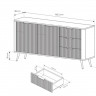 Комод Perfect Home Ланте / Lante 2D3S/163, 2-дверный с 3 ящиками, Белый