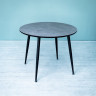 Стол круглый кухонный (дерево, МДФ, HPL) Ont- Лоренцо Черный