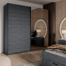Шкаф-купе с зеркалом Helvetia GALAXY 24CBEA68 (карбоновый дуб)