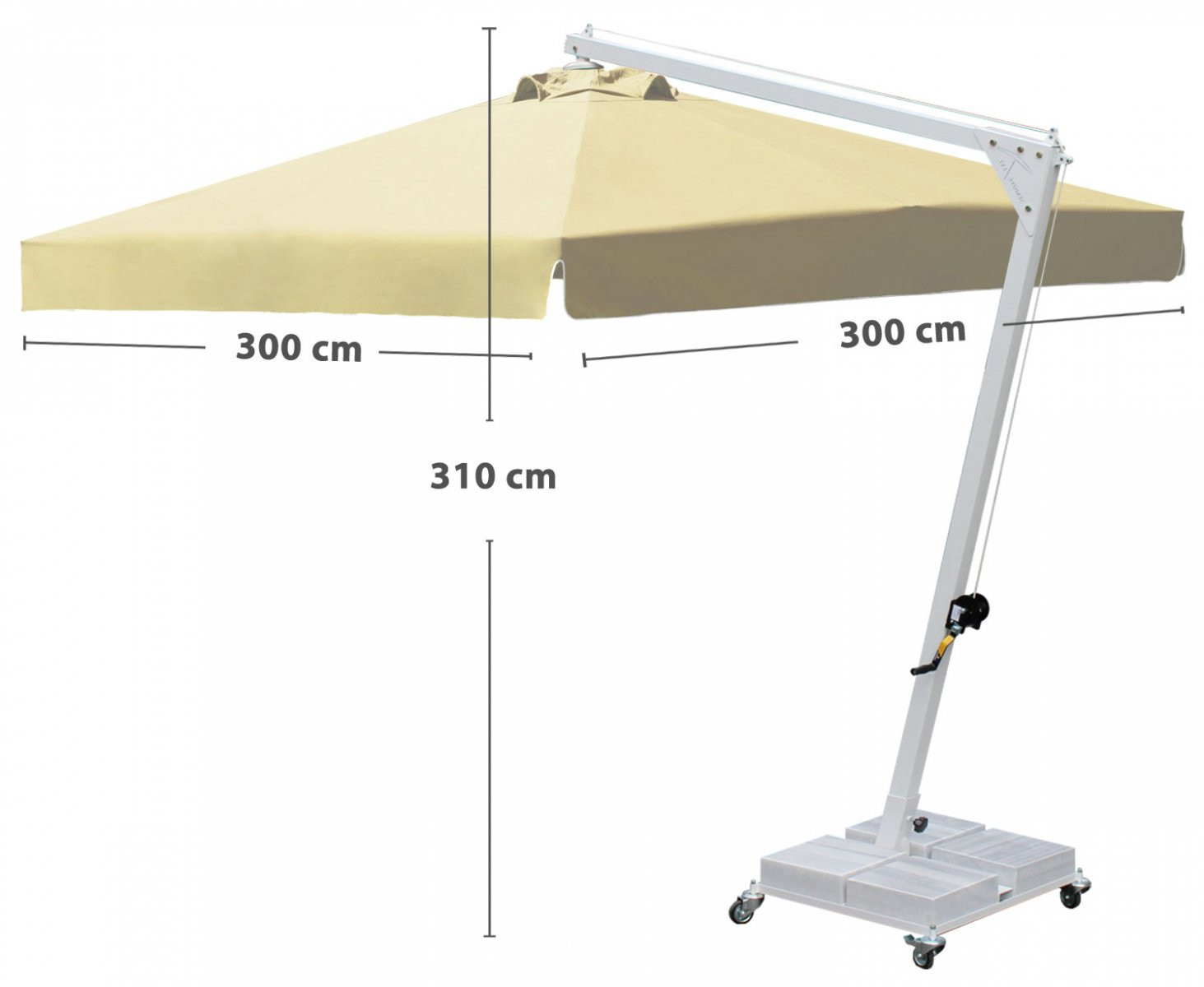 Зонт профессиональный The Umbrella House TYA- BANANA PLUS 300x300 см (6929)