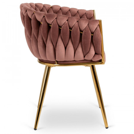 Кресло Ont- CAPI розовый велюр