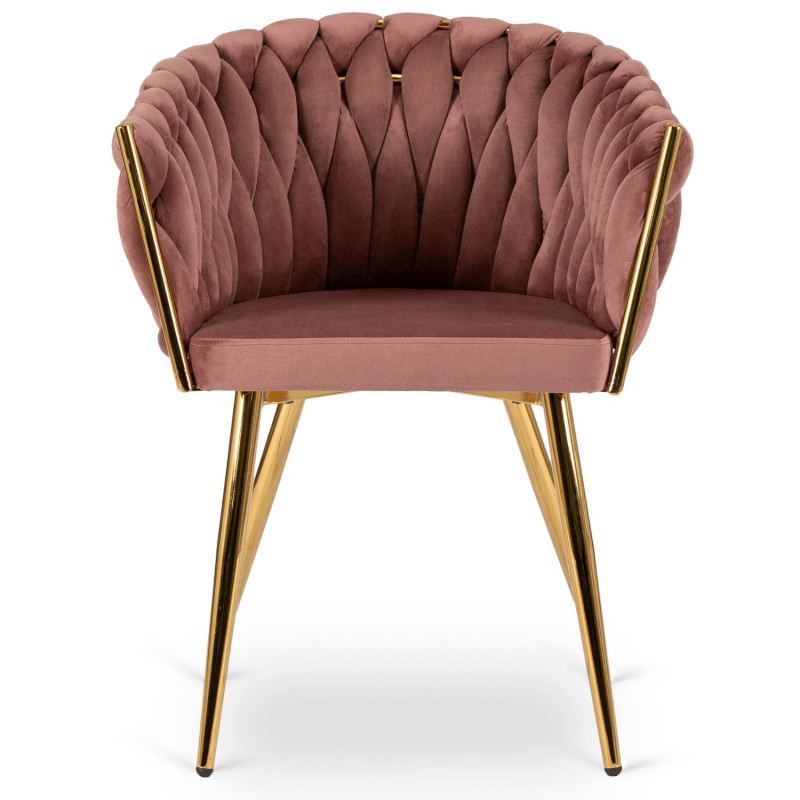 Кресло Ont- CAPI розовый велюр