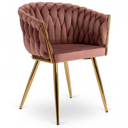 Кресло Ont- CAPI розовый велюр