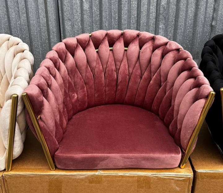 Кресло Ont- CAPI розовый велюр