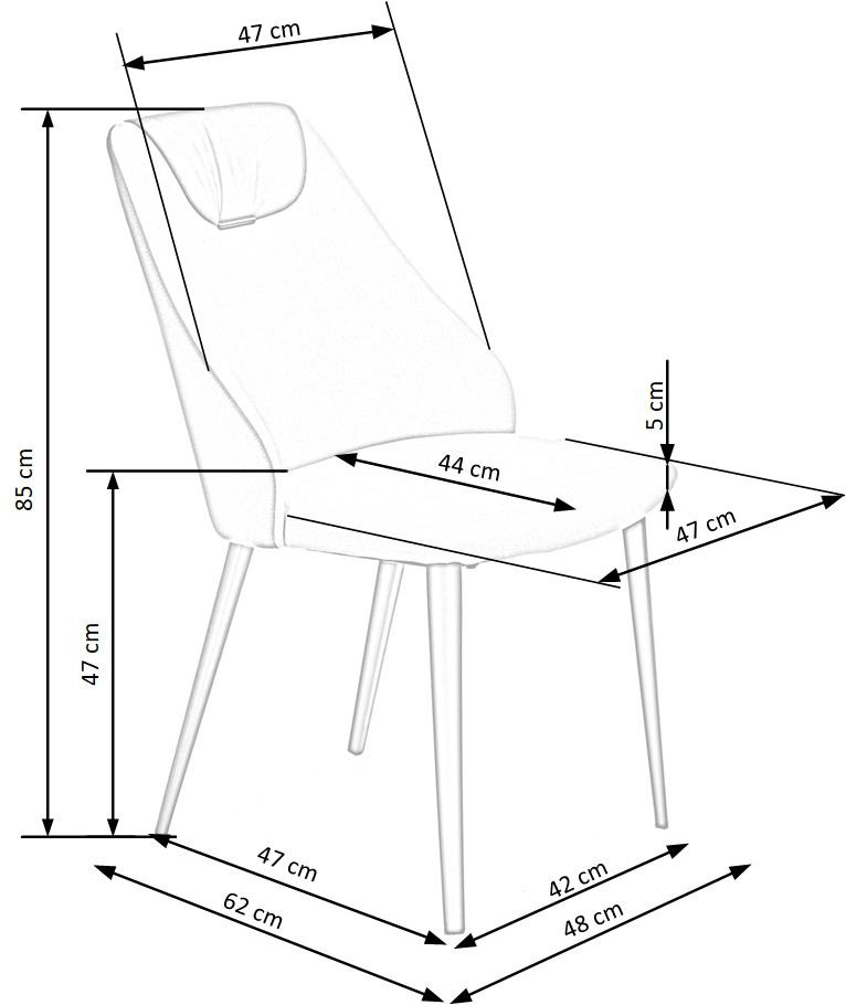 Стул Halmar K-470 горчичный