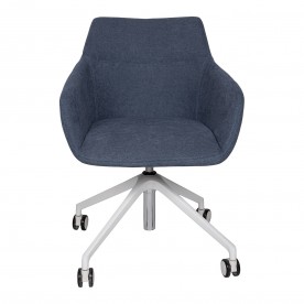 Кресло офисное мягкое модерн NL- WENNS синий 