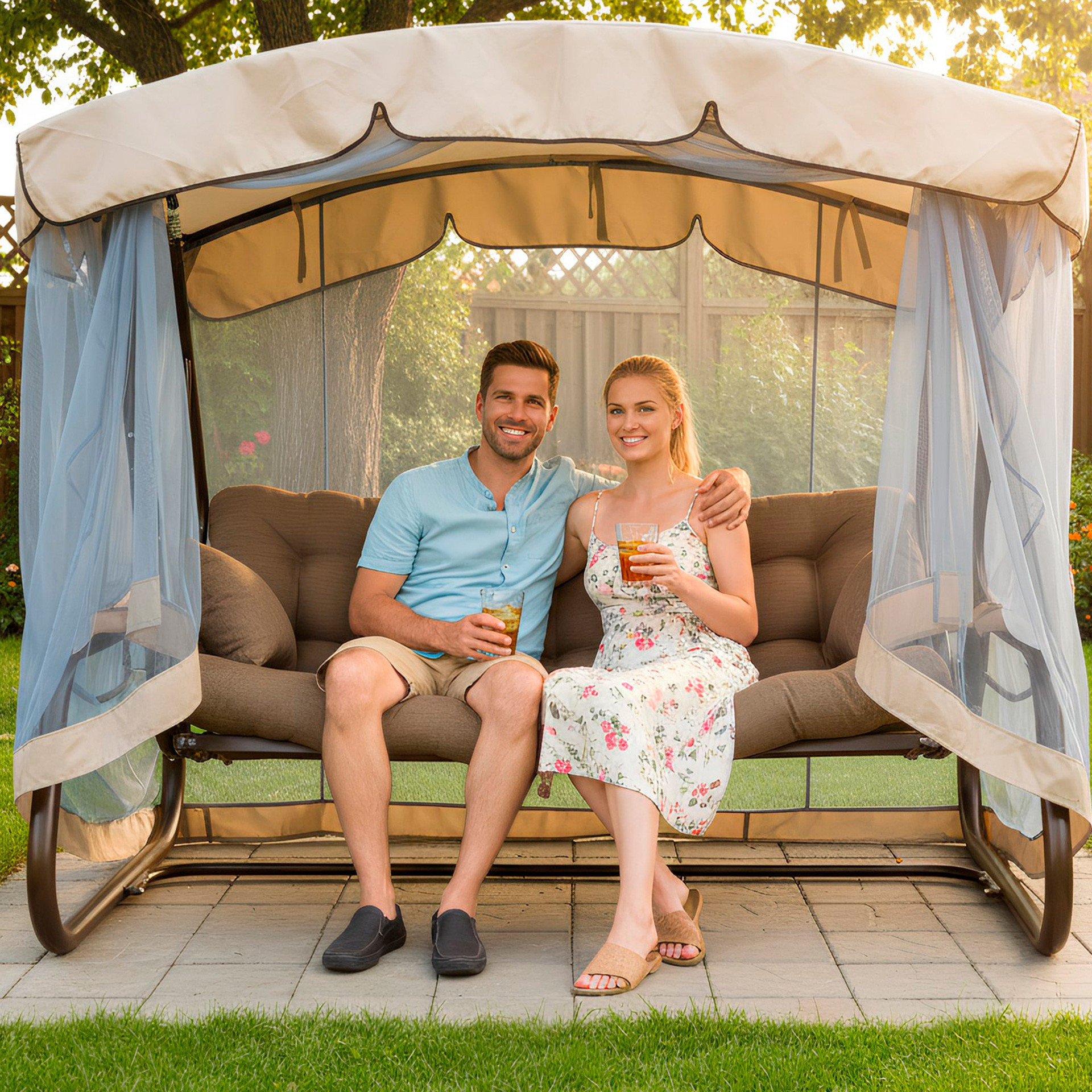 Качель садовая GG- Алания Air (арт 073) бежевый