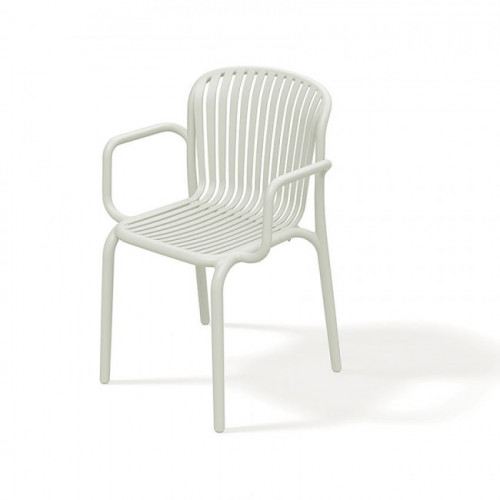 Кресло уличное обеденное VLL- FERNE Berne (белый, молочный)