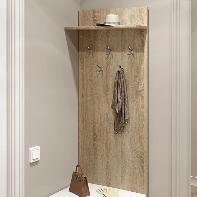 Вешалка в прихожую EVR- Соната-600 дуб Сонома