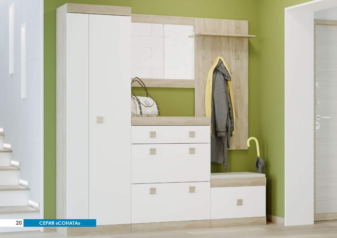 Вешалка в прихожую EVR- Соната-600 дуб Сонома