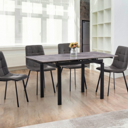 Стол обеденный BIO- Орион (черный/ керамика Армани грей) 