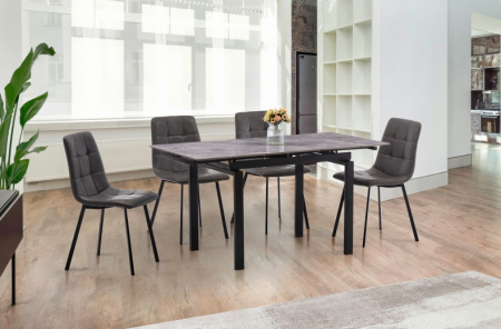 Стол обеденный BIO- Орион (черный/ керамика Армани грей) 