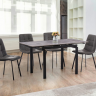 Стол обеденный BIO- Орион (черный/ керамика Армани грей) 