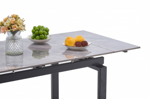 Стол обеденный BIO- Орион (черный/ керамика Армани грей) 