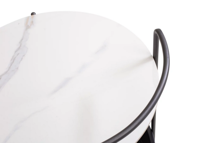 Столик сервировочный CRV- Fred, Lilac ice top black base(белый)