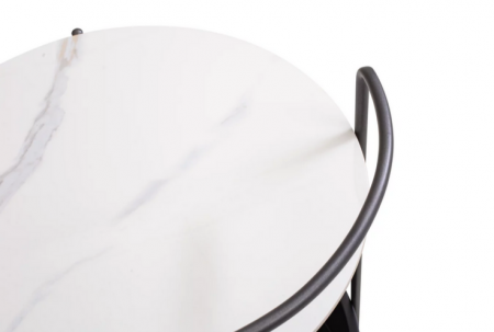 Столик сервировочный CRV- Fred, Lilac ice top black base(белый)