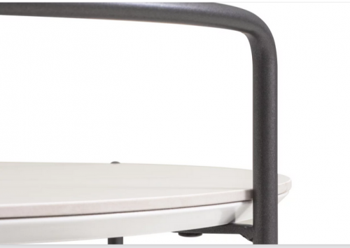 Столик сервировочный CRV- Fred, Lilac ice top black base(белый)