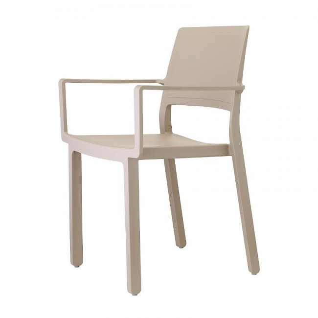 Кресло обеденное уличное VLL- SCAB Kate 2340 (тортора, светло-серый)
