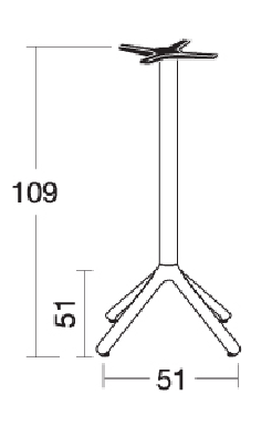 База для стола VLL- SCAB Nemo Fixed 5065 H109 (белый)