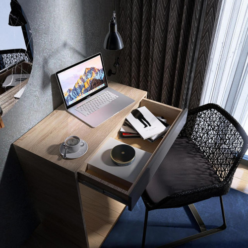 Стол для ноутбука EVR- Сити-750 дуб Сонома +  графит