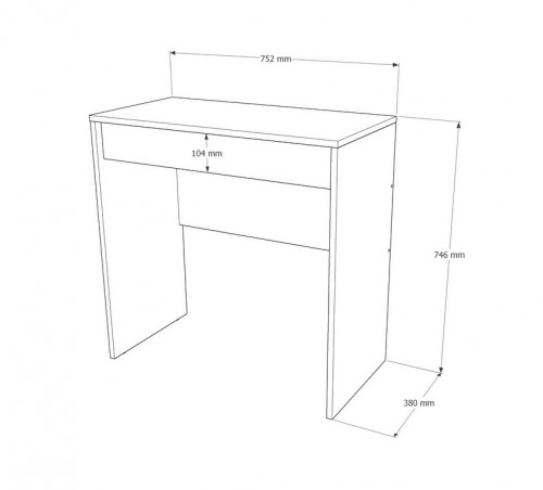 Стол для ноутбука EVR- Сити-750 дуб Сонома +  графит